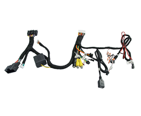 Car navigation, reverse audio/video composite wiring harness