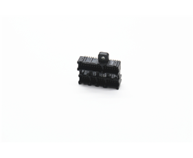 Single ear 90° socket black with baffle